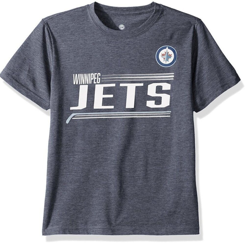 NHL Winnipeg Jets Patrik Laine Icing Name and Number Tee, Navy